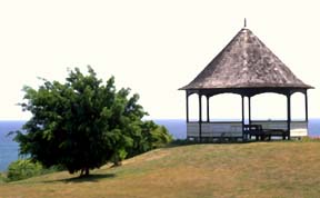 The Park with gazebo at the South side of Silver Sands with lovely sea views.