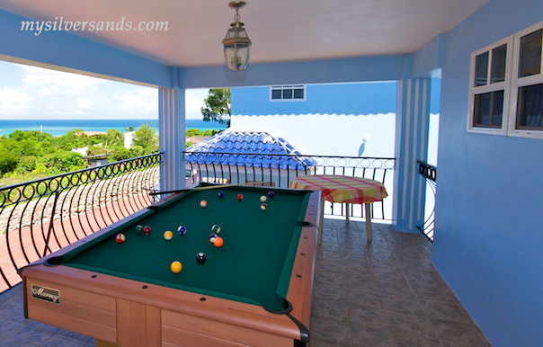 pool table at blue moon villa silver sands jamaica